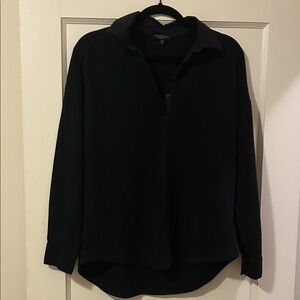 Rag & Bone Black Collared Top